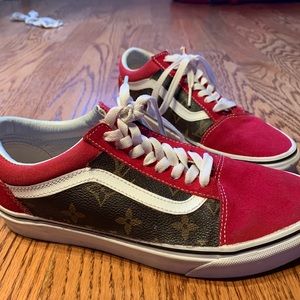 Custom Louis Vuitton vans authentic size 8.5